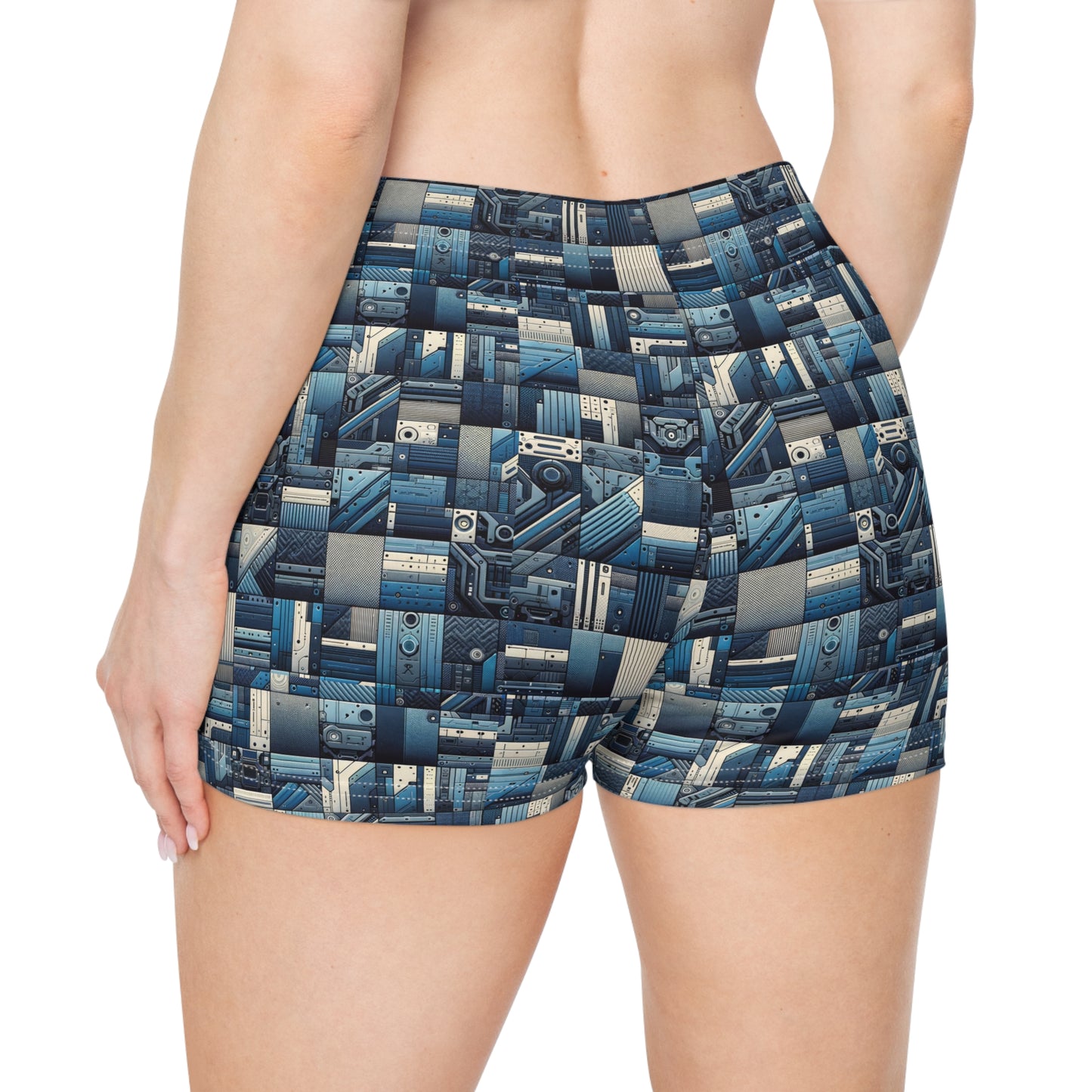 Tech-Inspired Utility Tech-Forward Streetwear With Utilitarian Edge Women's Shorts - 8404 Design-44