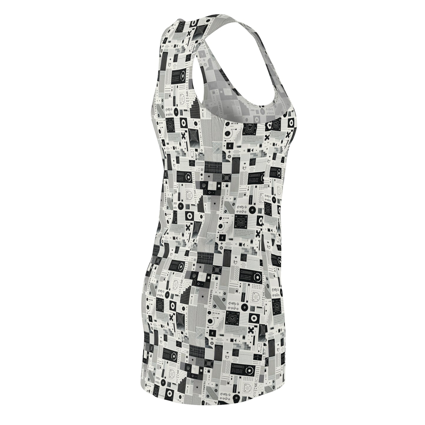 Digital Minimalism Minimalist Tech Women's Cut & Sew Racerback Dress - 8404 Design-50