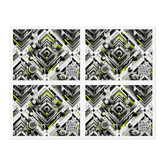 Elevated Sporty Tech Tech-Forward Streetwear Sticker Sheets - 8404 Design-70