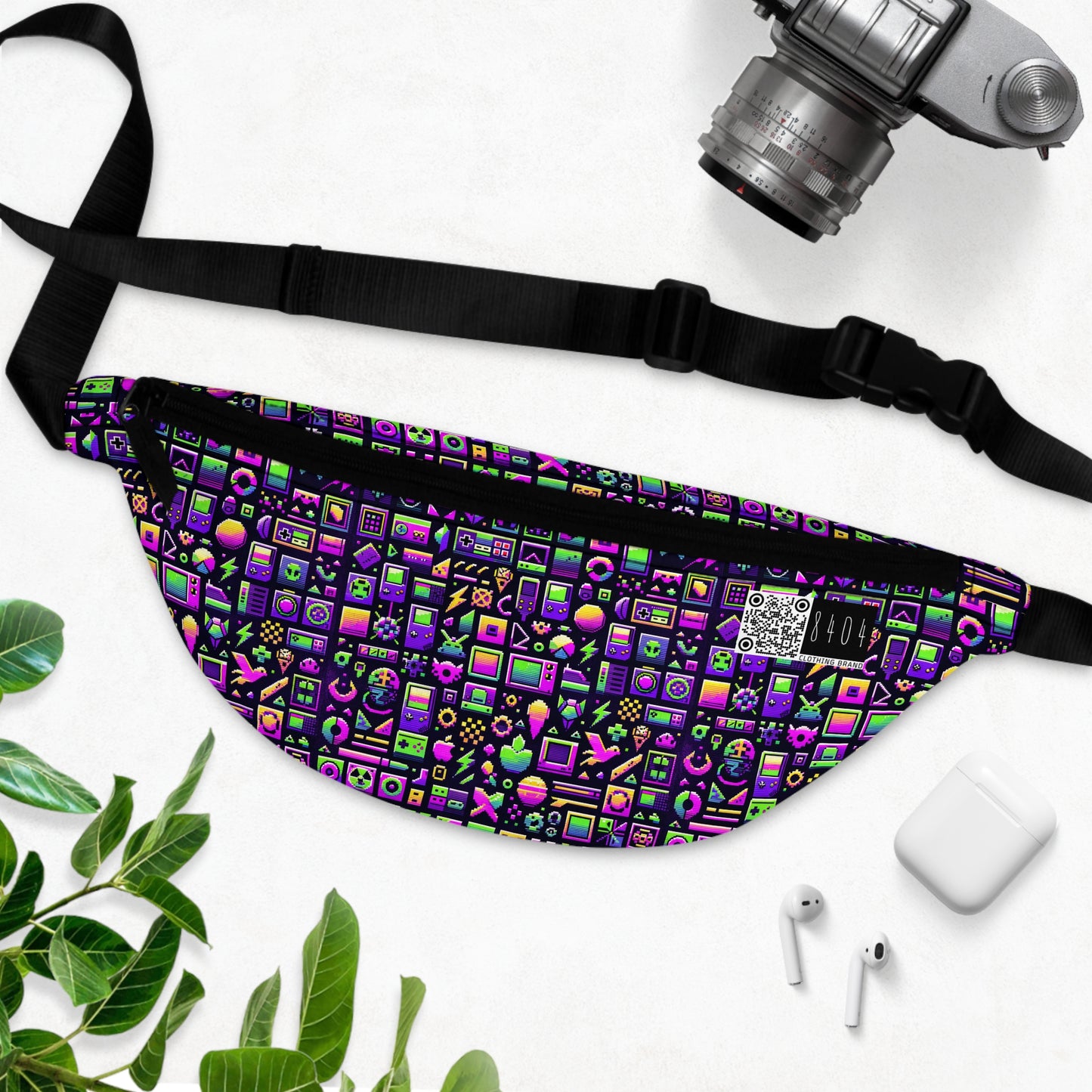Digital Nostalgia Remix Modern Vintage Fusion Fanny Pack - 8404 Design-49