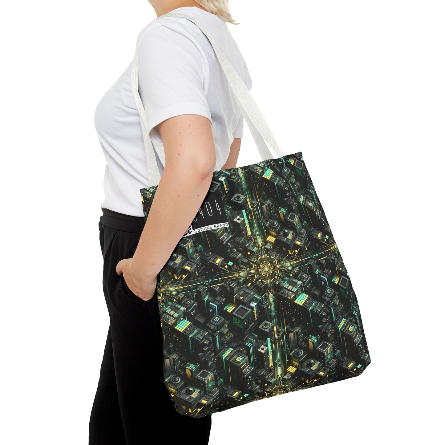 Tech Noir Graphics Tech-Inspired Streetwear Tote Bag - 8404 Design-66