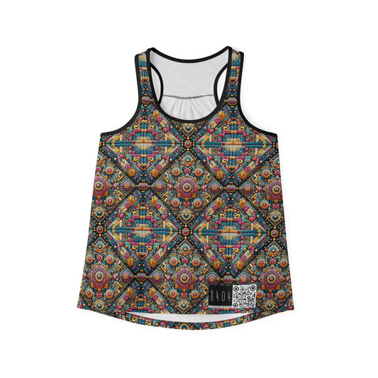 Cultural Fusion Tech Blend of Cultural Heritage With Tech-Inspired Elements Women's Tank Top - 8404 Design-58