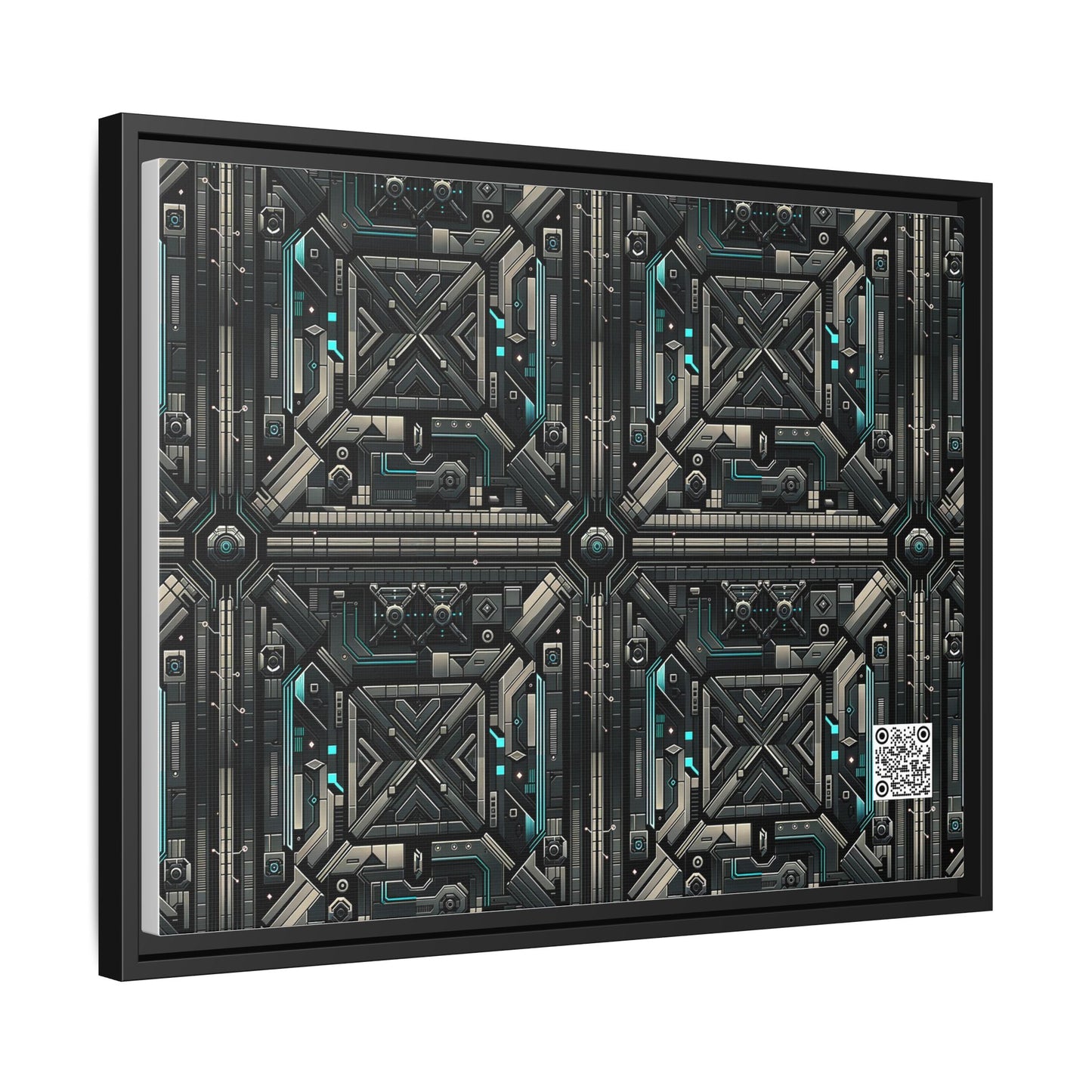 Tech Noir Futuristic Tech Aesthetic with a Dark Twist Matte Canvas, Framed (multi-color) - 8404 Design-59 A
