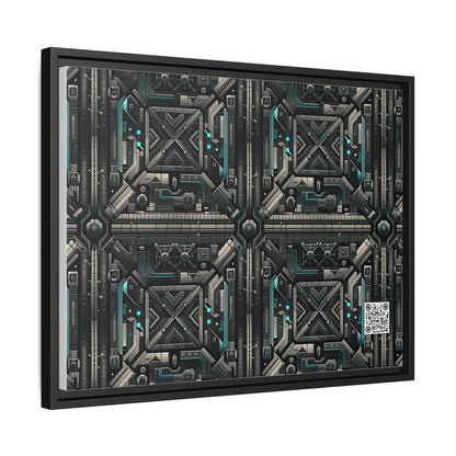 Tech Noir Futuristic Tech Aesthetic with a Dark Twist Matte Canvas, Framed (multi-color) - 8404 Design-59 A
