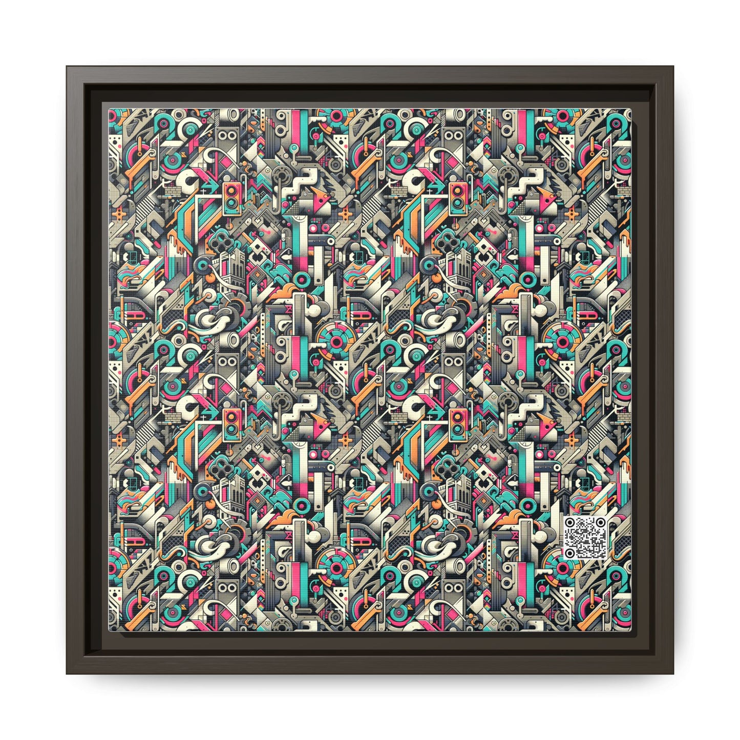 Digital Street Art Urban Street Style Matte Canvas, Framed (multi-color) - 8404 Design-74 B