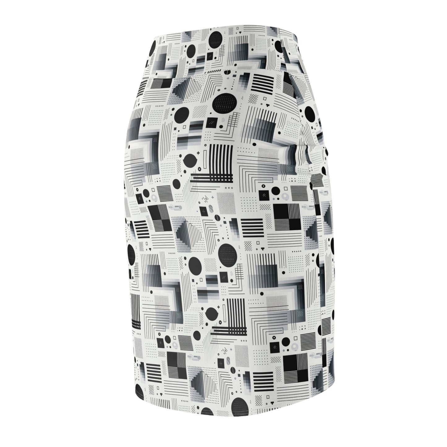 Digital Minimalism Minimalist Tech Women's Pencil Skirt - 8404 Design-60