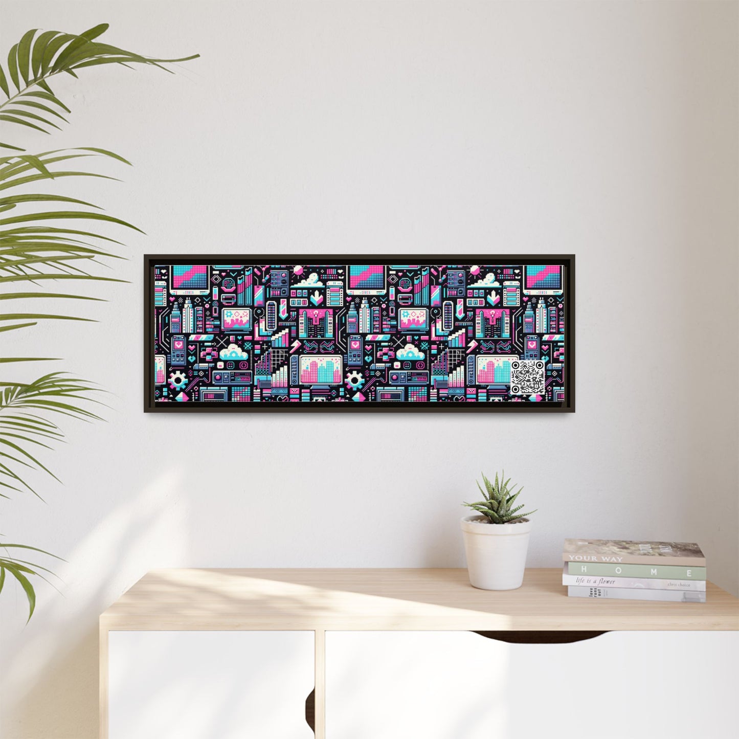 Digital Rebellion Youthful Streetwear with a Rebellious Digital Twist Matte Canvas, Framed (multi-color) - 8404 Design-71 B