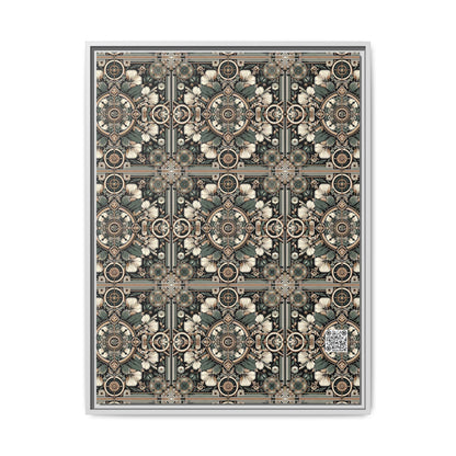 Cyber Garden Party Tech Garden Extravaganza Matte Canvas, Framed (multi-Color) - 8404 Design-66 A