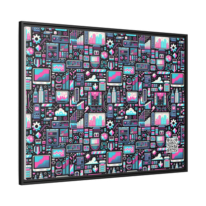 Digital Rebellion Youthful Streetwear with a Rebellious Digital Twist Matte Canvas, Framed (multi-color) - 8404 Design-71 A
