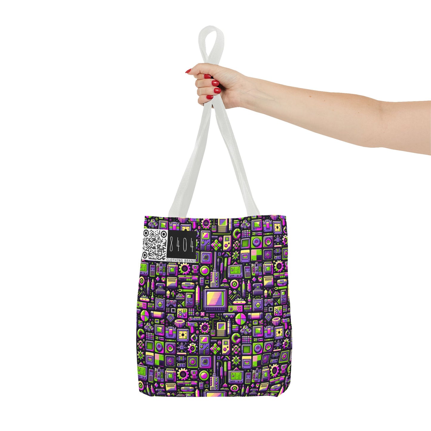 Digital Nostalgia Remix Modern Vintage Fusion Tote Bag - 8404 Design-67