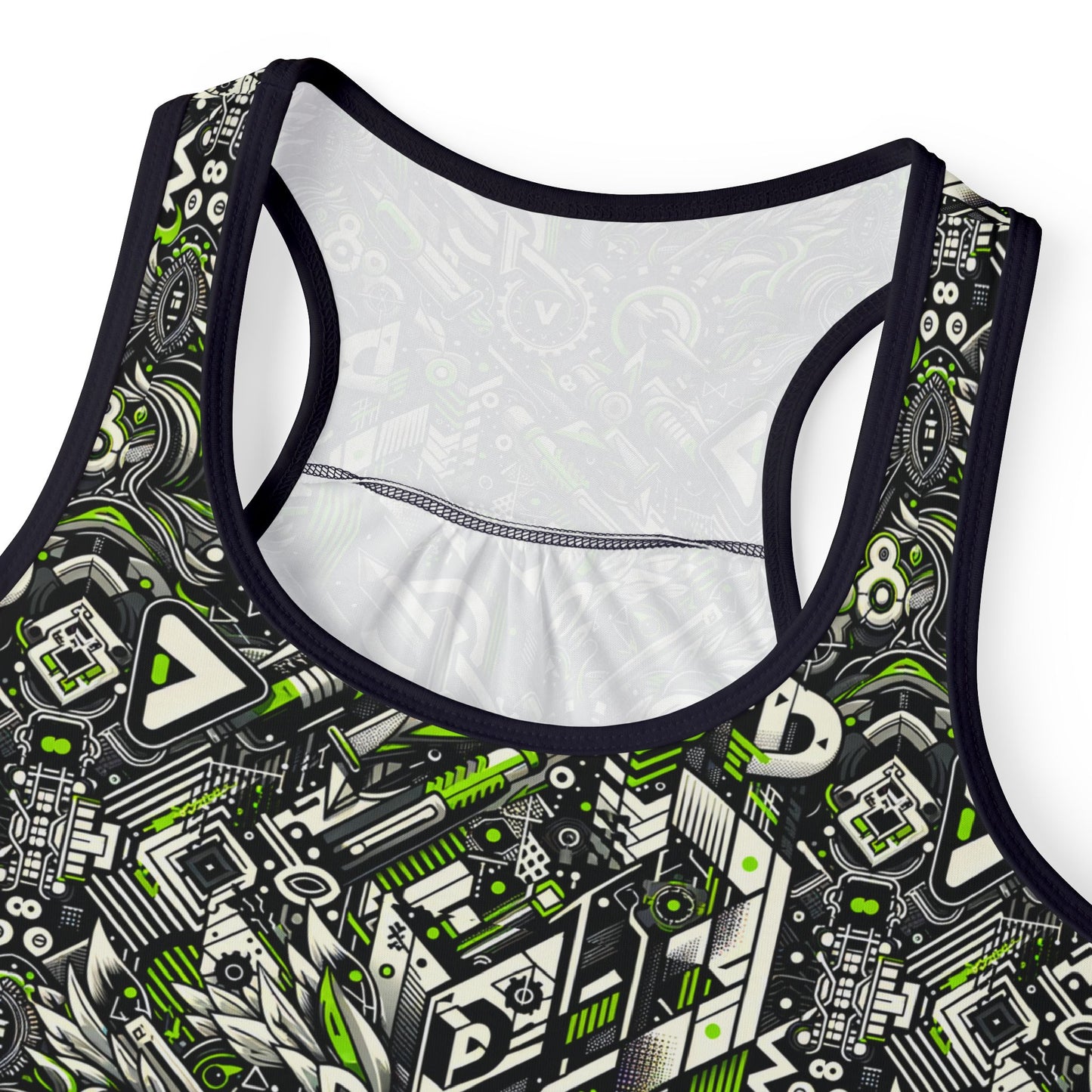 Graffiti Tech Fusion Bold Streetwear Fusion Women's Tank Top - 8404 Design-59