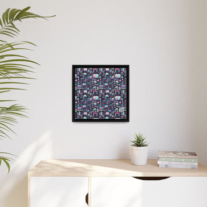 Digital Rebellion Youthful Streetwear with a Rebellious Digital Twist Matte Canvas, Framed (multi-color) - 8404 Design-71 B