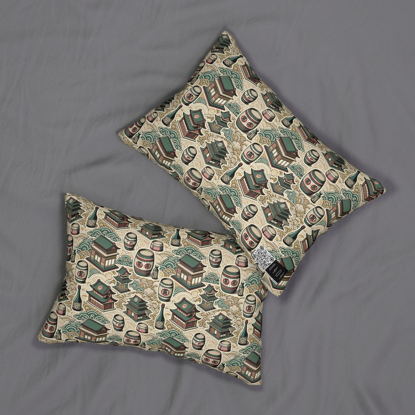 Cultural Artisanal Fusion Contemporary Cultural Elegance Spun Polyester Lumbar Pillow - 8404 Design-68 B