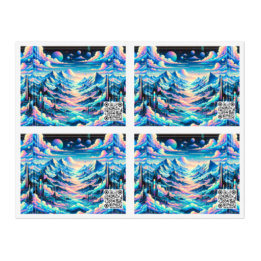 Digital Dreamscapes Digitally-Inspired Streetwear With a Dreamy, Surreal Twist Sticker Sheets - 8404 Design-69