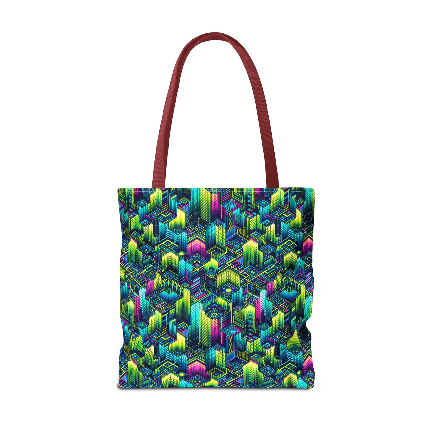 Tech-Infused Neon Tech-Forward Streetwear Tote Bag - 8404 Design-65