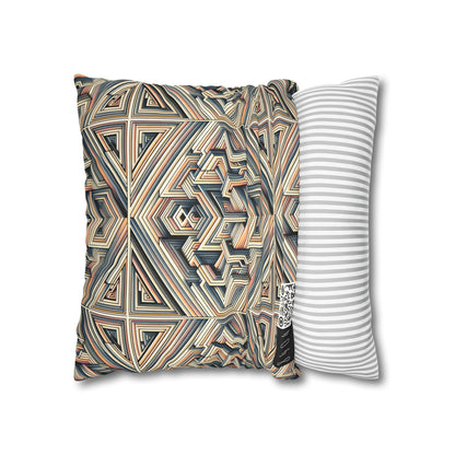 Tech Illusion Graphics Futuristic Artistry Faux Suede Square Pillowcase - 8404 Design-52