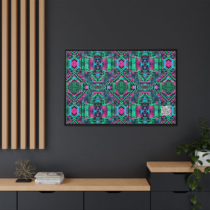 Digital Glitch Vibes Tech-Inspired Streetwear Matte Canvas, Framed (multi-Color) - 8404 Design-71 A