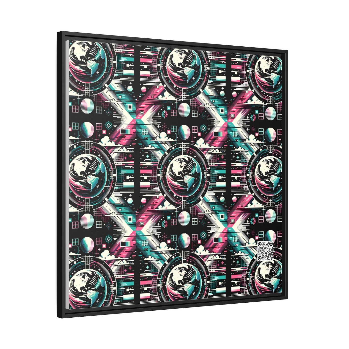 Digital Artistry Digital-native Streetwear Matte Canvas, Framed (multi-color) - 8404 Design-62 A