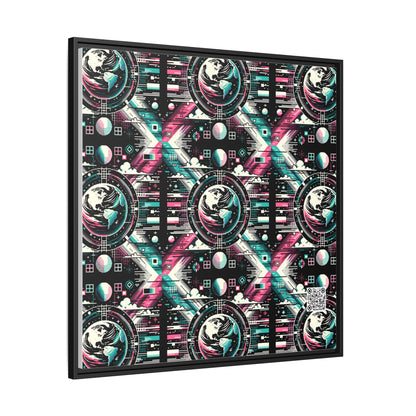 Digital Artistry Digital-native Streetwear Matte Canvas, Framed (multi-color) - 8404 Design-62 A