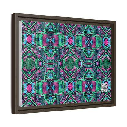 Digital Glitch Vibes Tech-Inspired Streetwear Matte Canvas, Framed (multi-Color) - 8404 Design-71 A