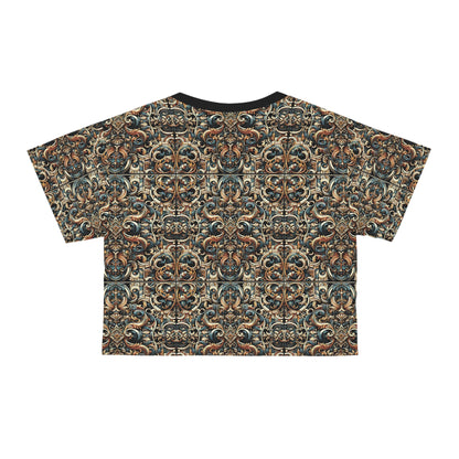 Urban Renaissance Historical Fusion With Street Edge Crop Tee - 8404 Design-59