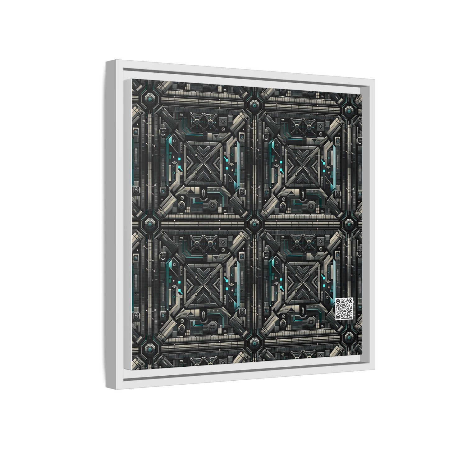 Tech Noir Futuristic Tech Aesthetic with a Dark Twist Matte Canvas, Framed (multi-color) - 8404 Design-59 B