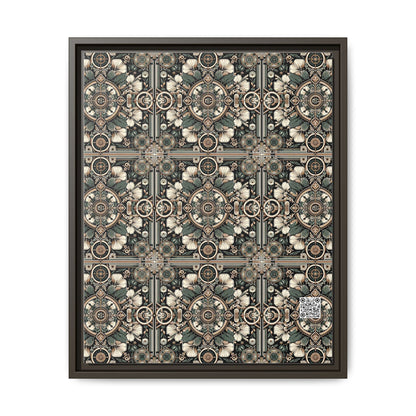 Cyber Garden Party Tech Garden Extravaganza Matte Canvas, Framed (multi-Color) - 8404 Design-66 A