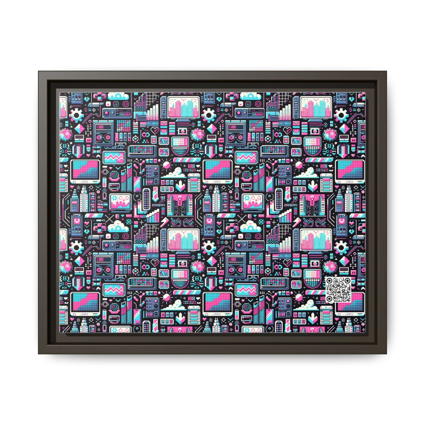 Digital Rebellion Youthful Streetwear with a Rebellious Digital Twist Matte Canvas, Framed (multi-color) - 8404 Design-71 A