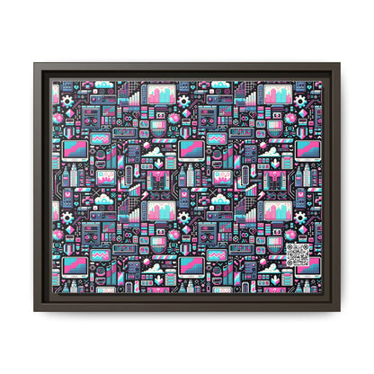 Digital Rebellion Youthful Streetwear with a Rebellious Digital Twist Matte Canvas, Framed (multi-color) - 8404 Design-71 A