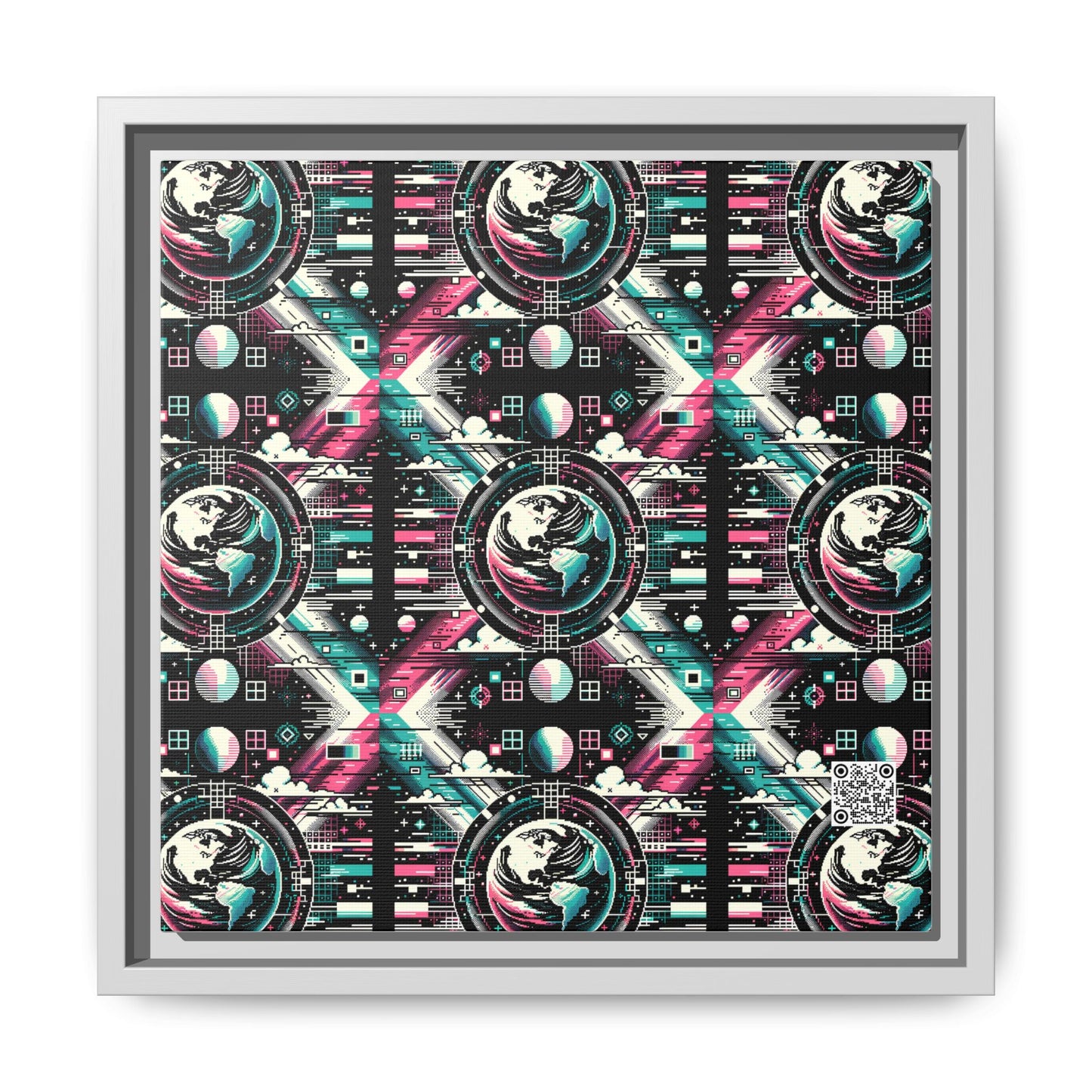 Digital Artistry Digital-native Streetwear Matte Canvas, Framed (multi-color) - 8404 Design-62 B