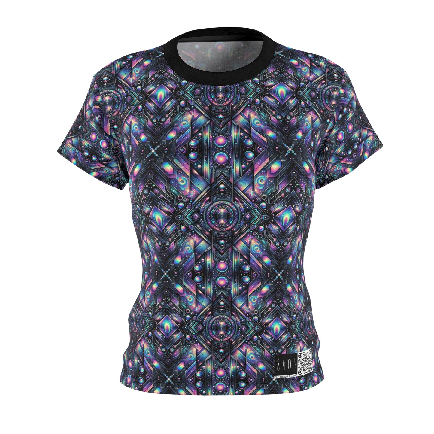 Galactic Hues Tech-Forward Cosmic Fusion Women's Cut & Sew Tee - 8404 Design-58