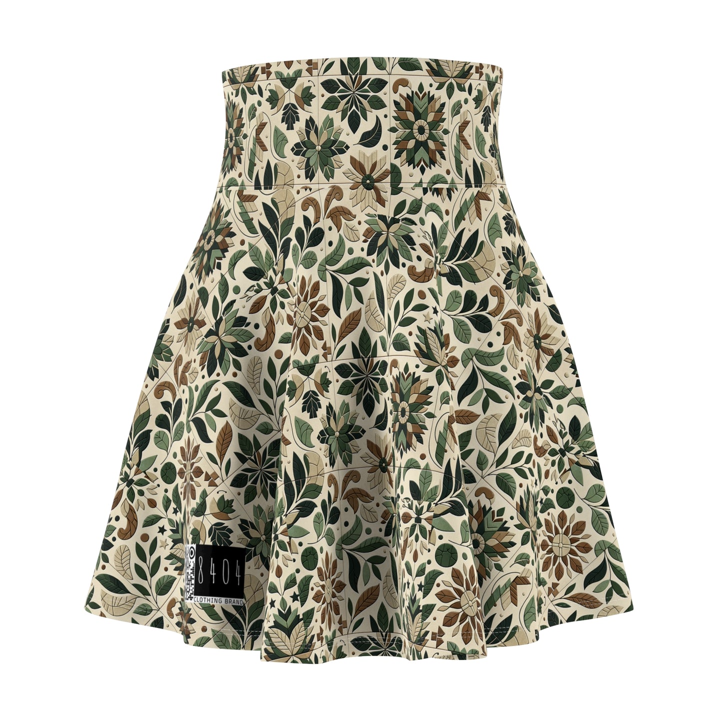 Streetwear Sustainability Environmentally Conscious Streetwear with a Natural Aesthetic Women's Skater Skirt - 8404 Design-56