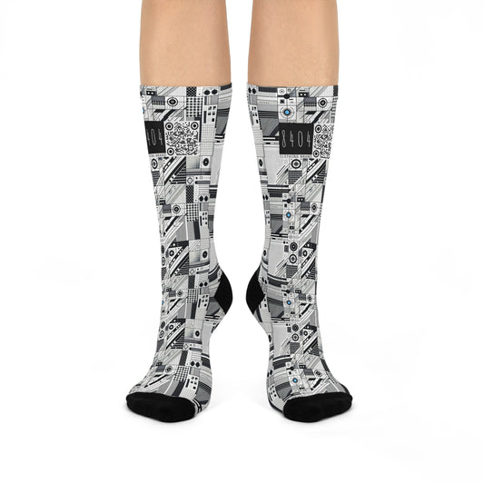Digital Minimalism Minimalist Tech Cushioned Crew Socks - 8404 Design-52
