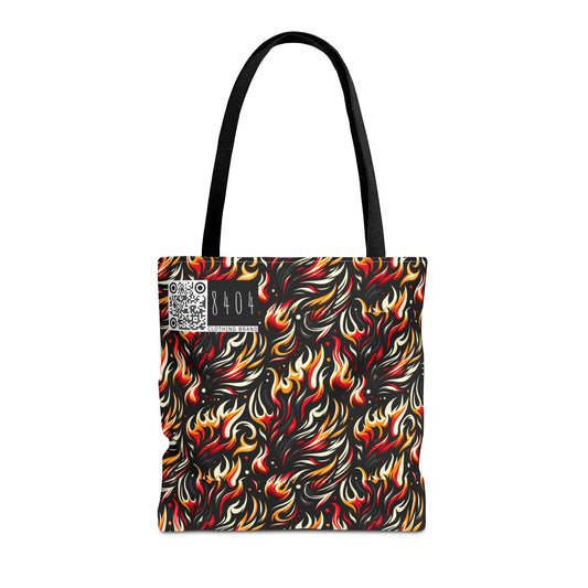 Fire & Flames Bold Streetwear Statement Tote Bag - 8404 Design-60