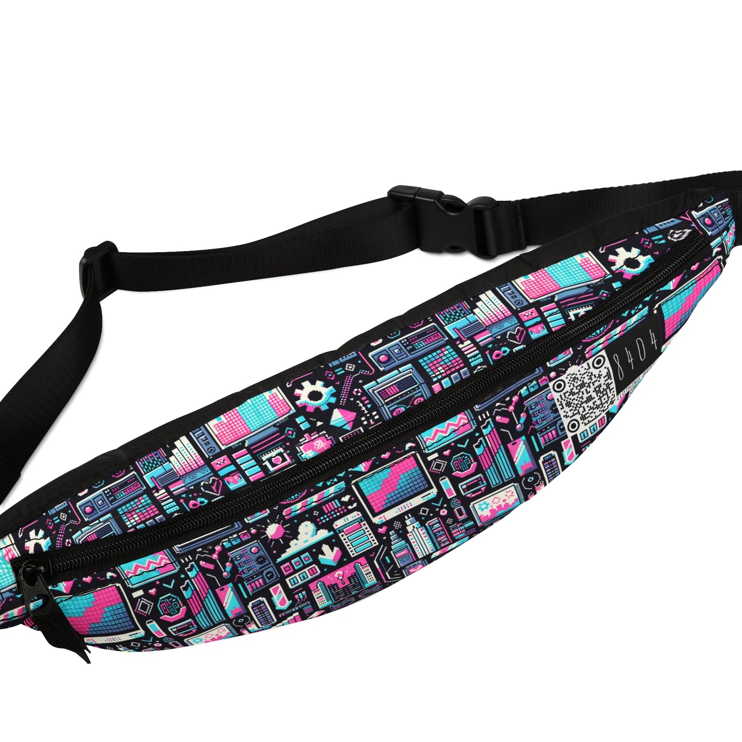 Digital Rebellion Youthful Streetwear with a Rebellious Digital Twist Fanny Pack - 8404 Design-71