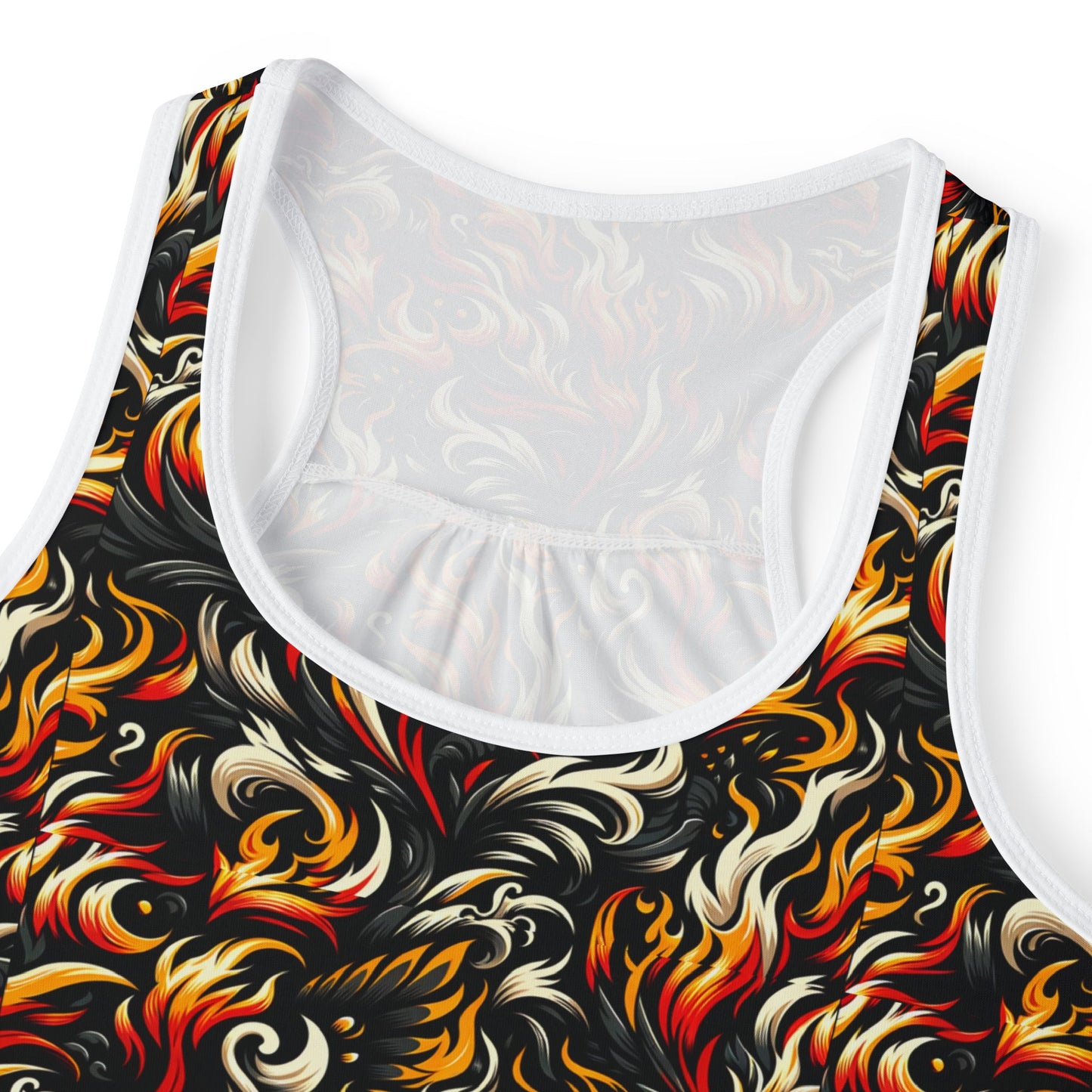 Fire & Flames Bold Streetwear Statement Women's Tank Top - 8404 Design-55