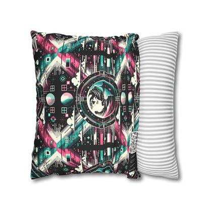 Digital Artistry Digital-native Streetwear Faux Suede Square Pillowcase - 8404 Design-62