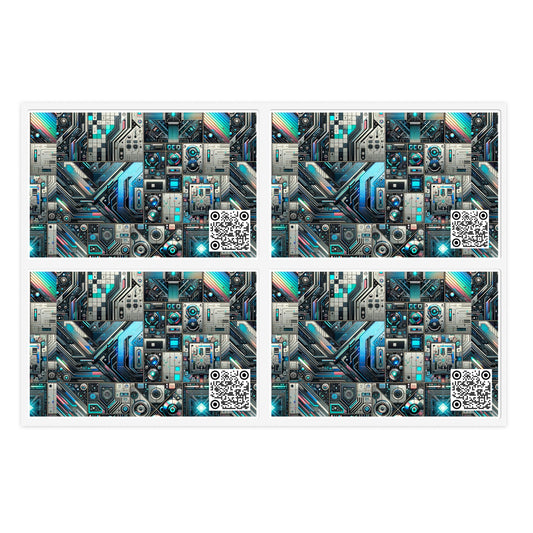 Tech-Infused Futurism Sleek Tech Edge Sticker Sheets - 8404 Design-48