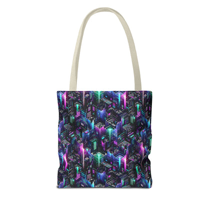 Tech Noir Graphics Futuristic Tech Aesthetics Tote Bag - 8404 Design-55