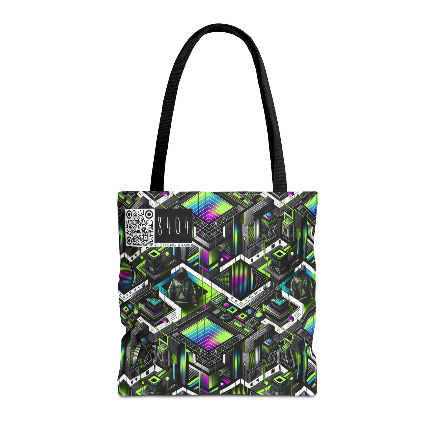 Retro Futurism Graphics Tech-Forward Streetwear Tote Bag - 8404 Design-52