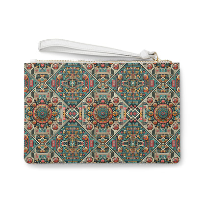 Cultural Fusion Tech Blend of Cultural Heritage With Tech-Inspired Elements Clutch Bag - 8404 Design-74
