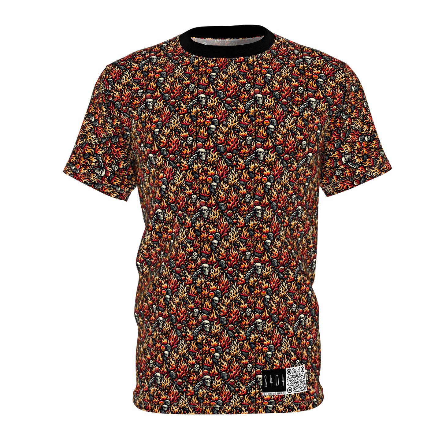 Flame Graphics Maximalist Streetwear Unisex Cut & Sew Tee - 8404 Design-76