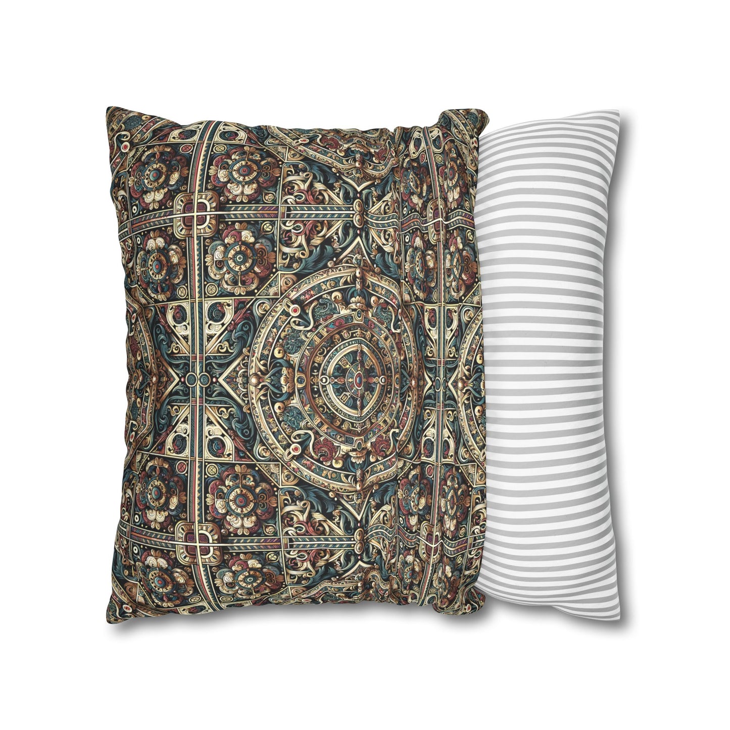 Urban Renaissance Historical Fusion With Street Edge Faux Suede Square Pillowcase - 8404 Design-57