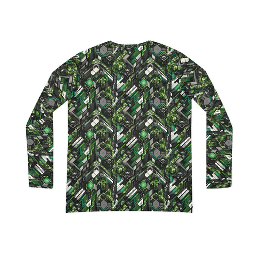 Tech Camo Fusion Tech-Forward Streetwear With a Futuristic Edge Women's Long Sleeve V-Neck Shirt - 8404 Design-58