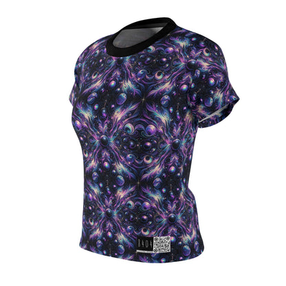 Galactic Hues Tech-Forward Cosmic Fusion Women's Cut & Sew Tee - 8404 Design-41