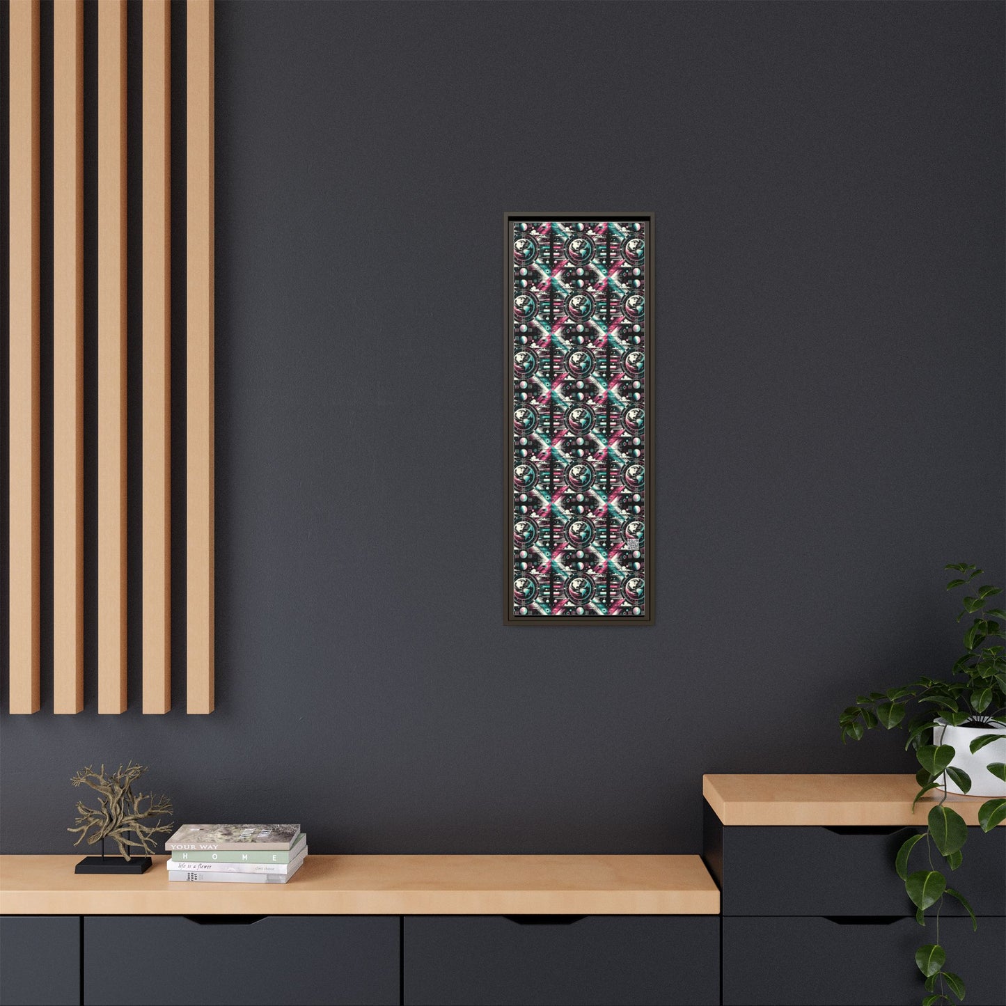 Digital Artistry Digital-native Streetwear Matte Canvas, Framed (multi-color) - 8404 Design-62 B