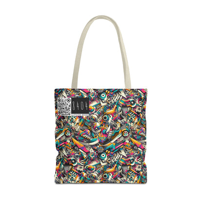 Urban Graffiti Fusion Eclectic Street Art Meets Modern Tech Culture Tote Bag - 8404 Design-55