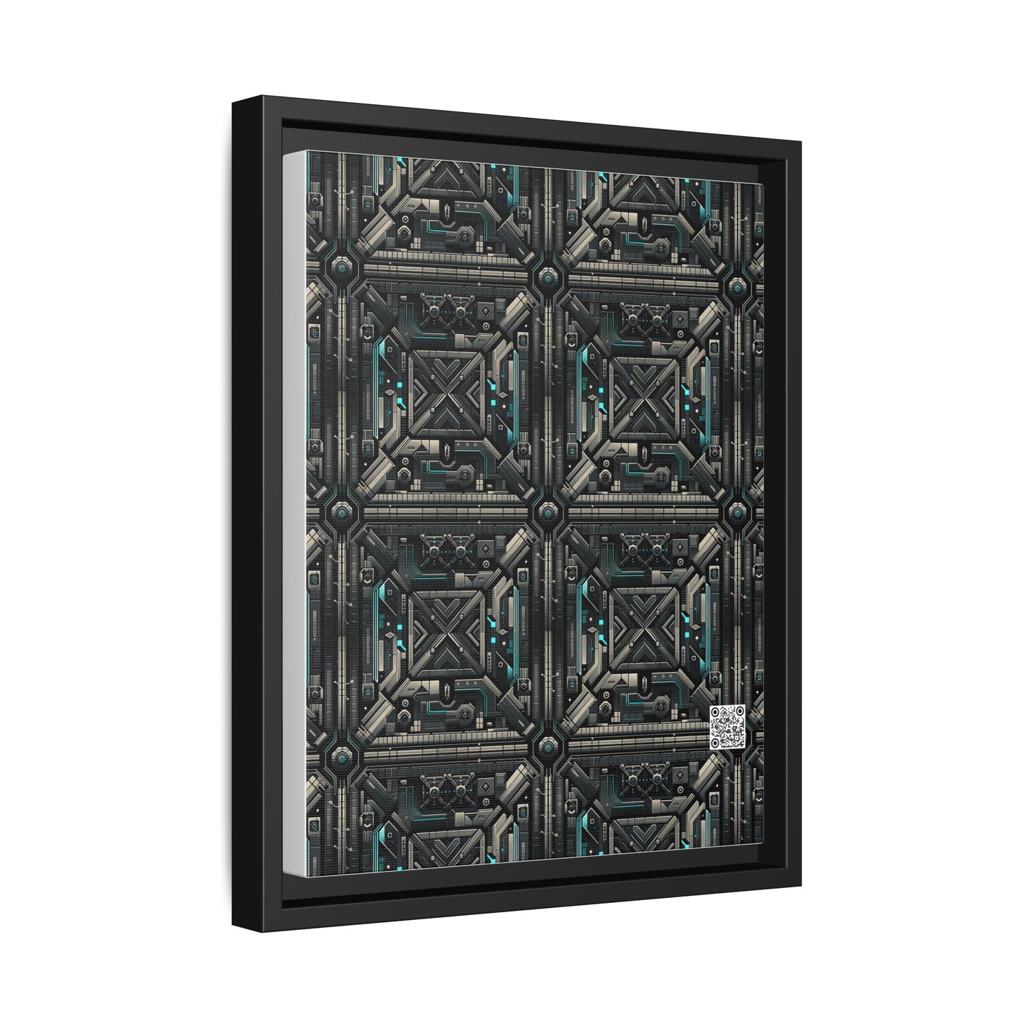 Tech Noir Futuristic Tech Aesthetic with a Dark Twist Matte Canvas, Framed (multi-color) - 8404 Design-59 A