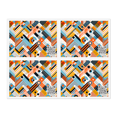Abstract Graphic Art Modern Artistic Expression Sticker Sheets - 8404 Design-54