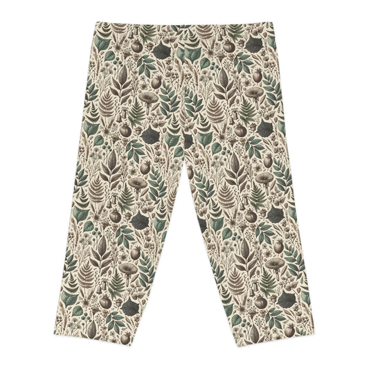 Sustainable Streetwear Modern Eco-Conscious Women's Capri Leggings - 8404 Design-57